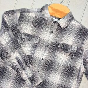 Hurley Flannel Shirt Men's S Casual Button Up Long Sleeve Knit Heavy Western